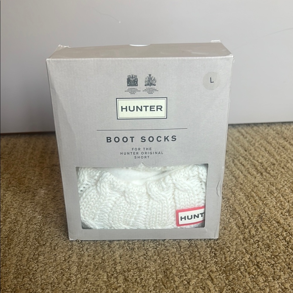 Hunter White Casual Socks